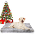 Dog Crate Pad Dog Bed Mat for Dog Cage Washable Pet Kennel Bed with Non-Slip Bottom Bubble Plush Sleeping Mat for Large Medium Small Dogs (Grey 35 x 22 Inch)