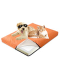 Thirdream Leather Dog Bed for Large DogsOrthopedic Support Thickened Dog Bed - Durable Scratch-Resistant Easy to Clean Waterproof & Non-Slip Comfort29.9L×20W×4.7Th