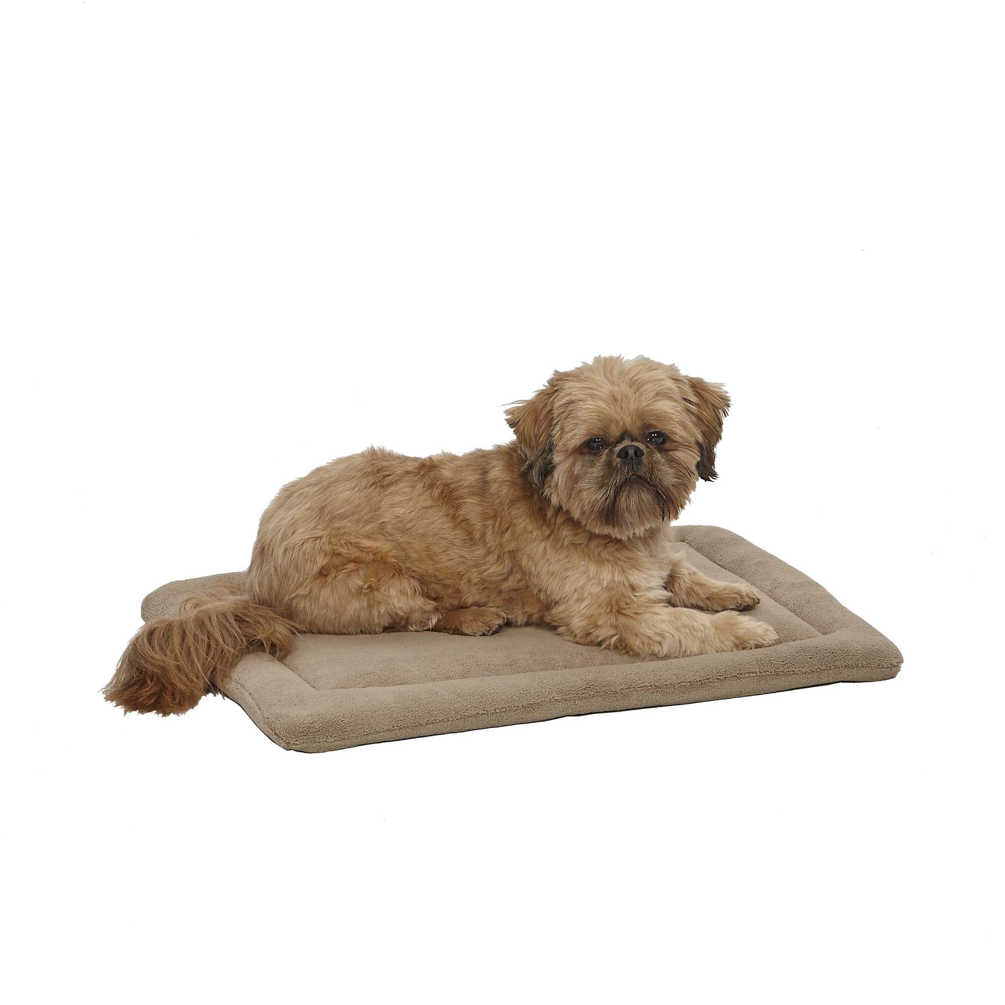 MidWest Homes for Pets Deluxe Micro Terry Pet Bed Dog Bed & Crate Mat Taupe 23.0" L x 18.0" W x 1.2" Th
