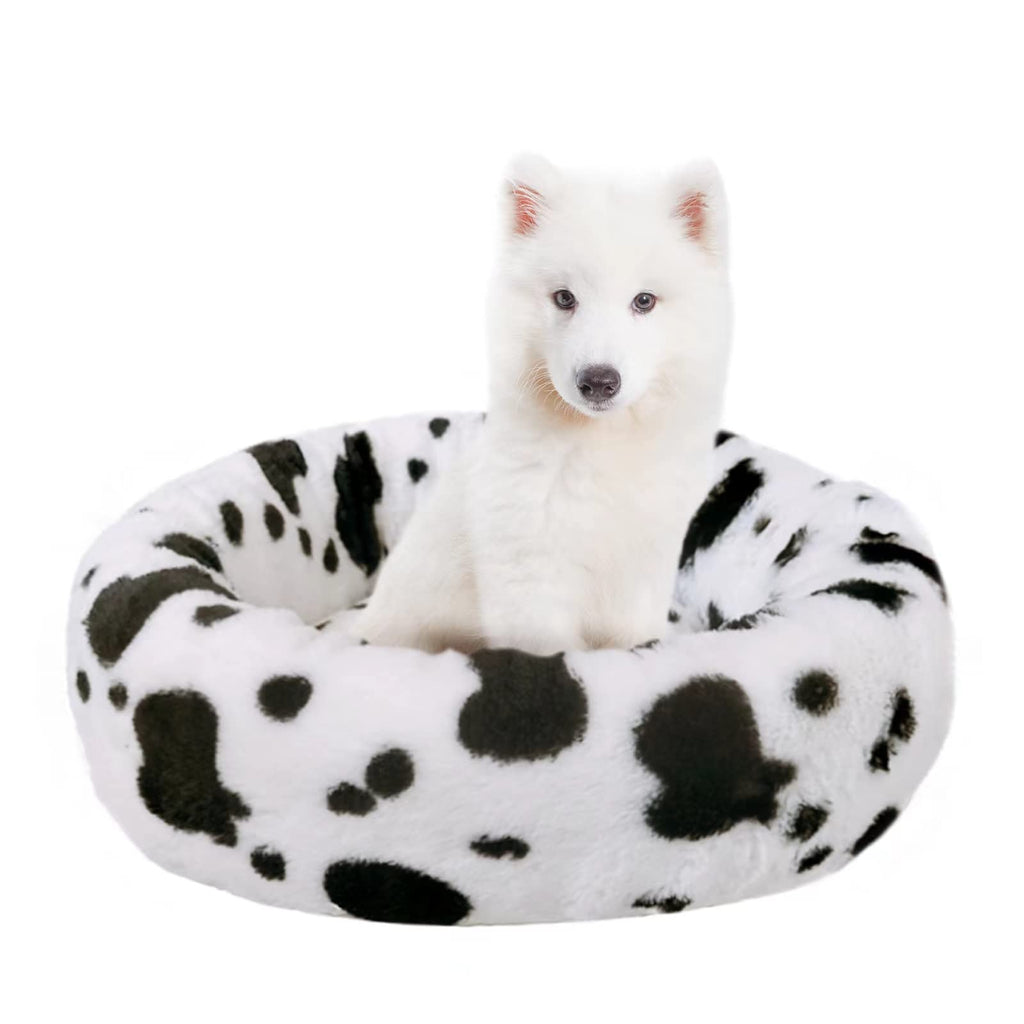 JOPOY Anti-Anxiety Dog Bed Camas para Perros Donut Bed Faux Fur L?25.525.57.5 Inch