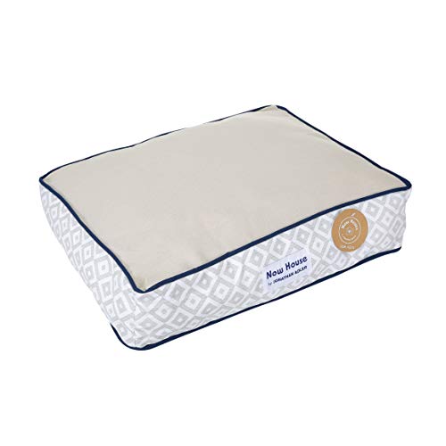 Now House for Pets by Jonathan Adler Grey Diamond Cushion Dog Bed Small Small Dog Bed Washable Dog Bed for Small Dogs by Now House by Jonathan Adler