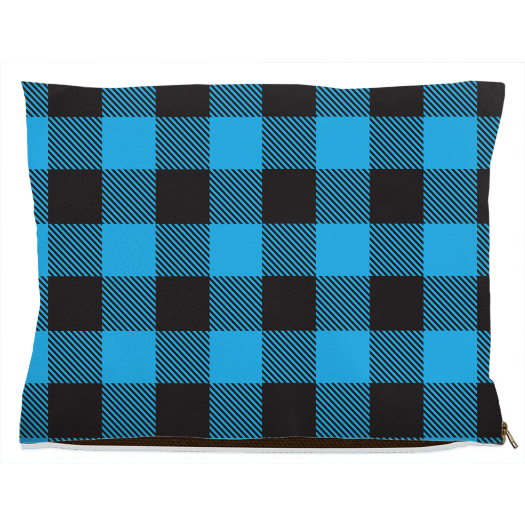 Buffalo Plaid Blue Dog Bed