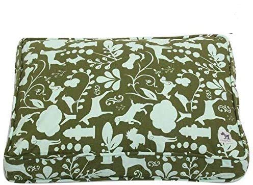 Molly Mutt Sheepy Wool-Filled Crate Pad - Wool Crate Mat - Comfy Pooch Dog Bed - Comfort Cuddler - Royal Dog Bed- Wool Dog Bed- Sheepskin Dog Bed- Wool Cat Beds- Dog Crate Rug 24"Amarillo by Morning