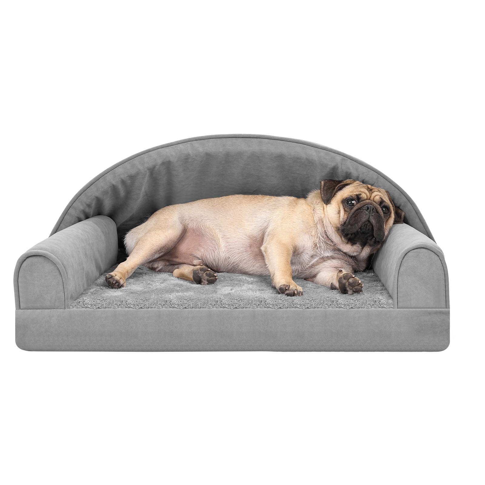 OneTigris Dog Bed Medium Size Dog with Cover Memory Foam Sofa Dog Bed with Pillows Waterproof Soft Cushioned Bed Non-Slip and Egg-Crate Foam Washable Removable Cover