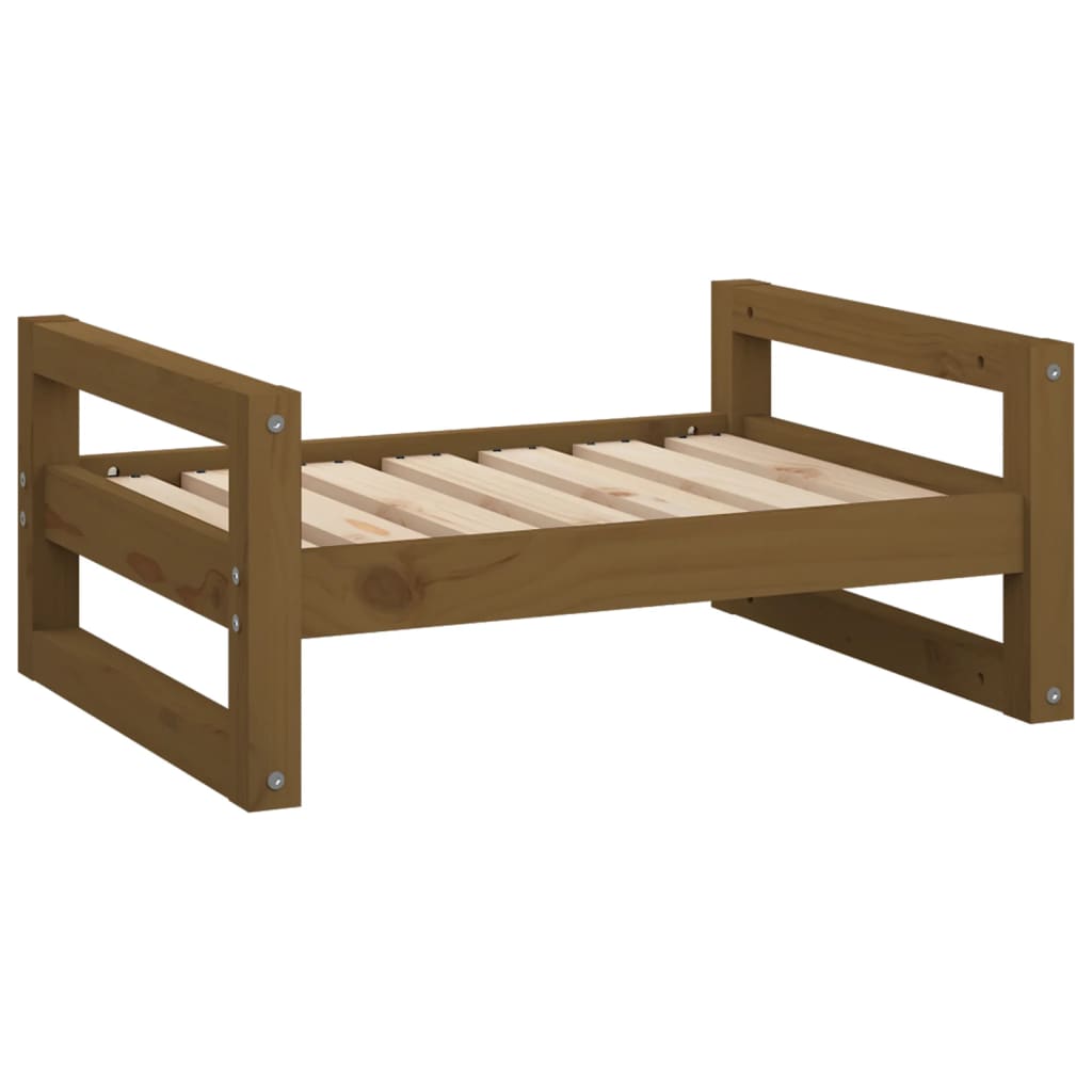 NNEVL Dog Bed Honey Brown 65.5x50.5x28 cm Solid Pine Wood