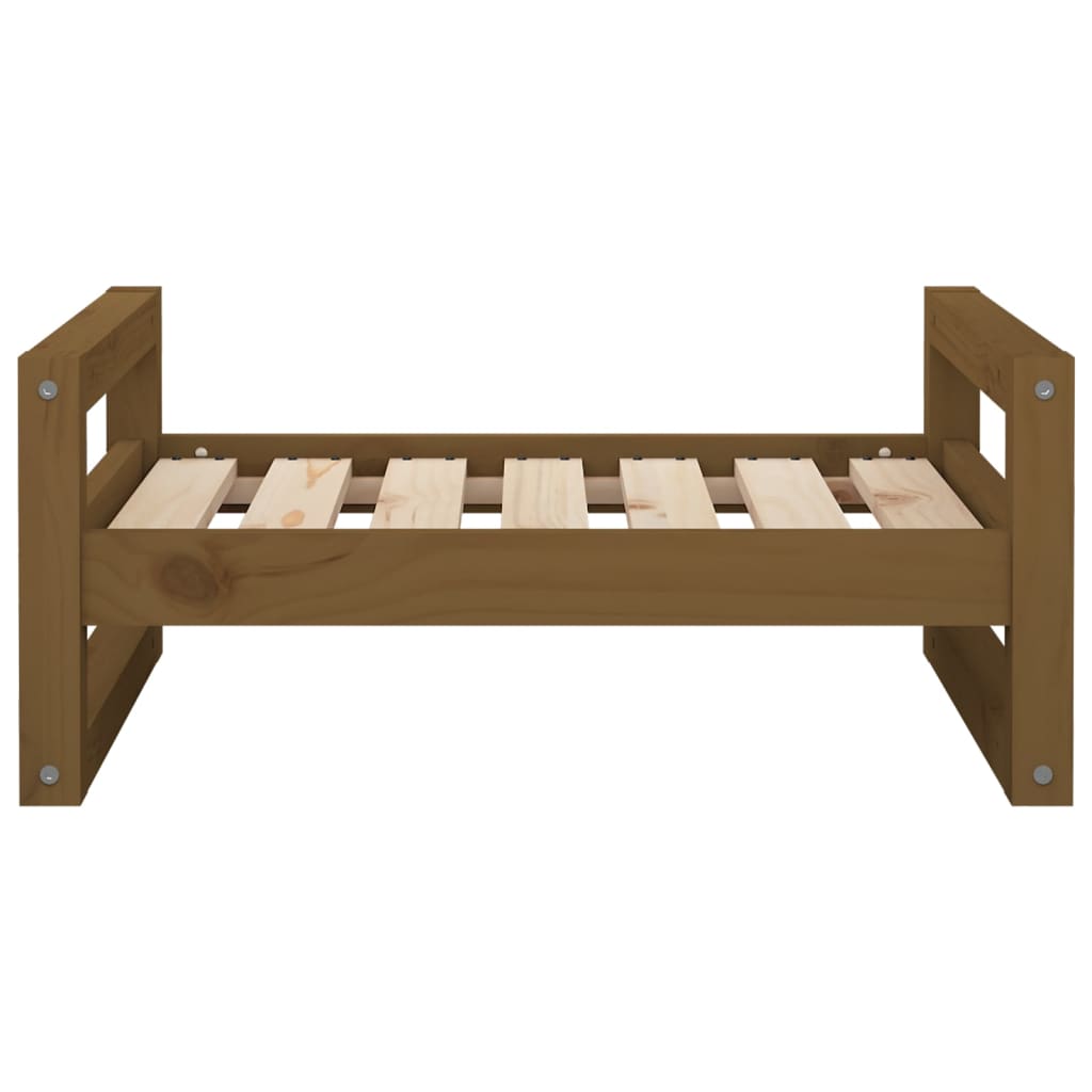 NNEVL Dog Bed Honey Brown 65.5x50.5x28 cm Solid Pine Wood
