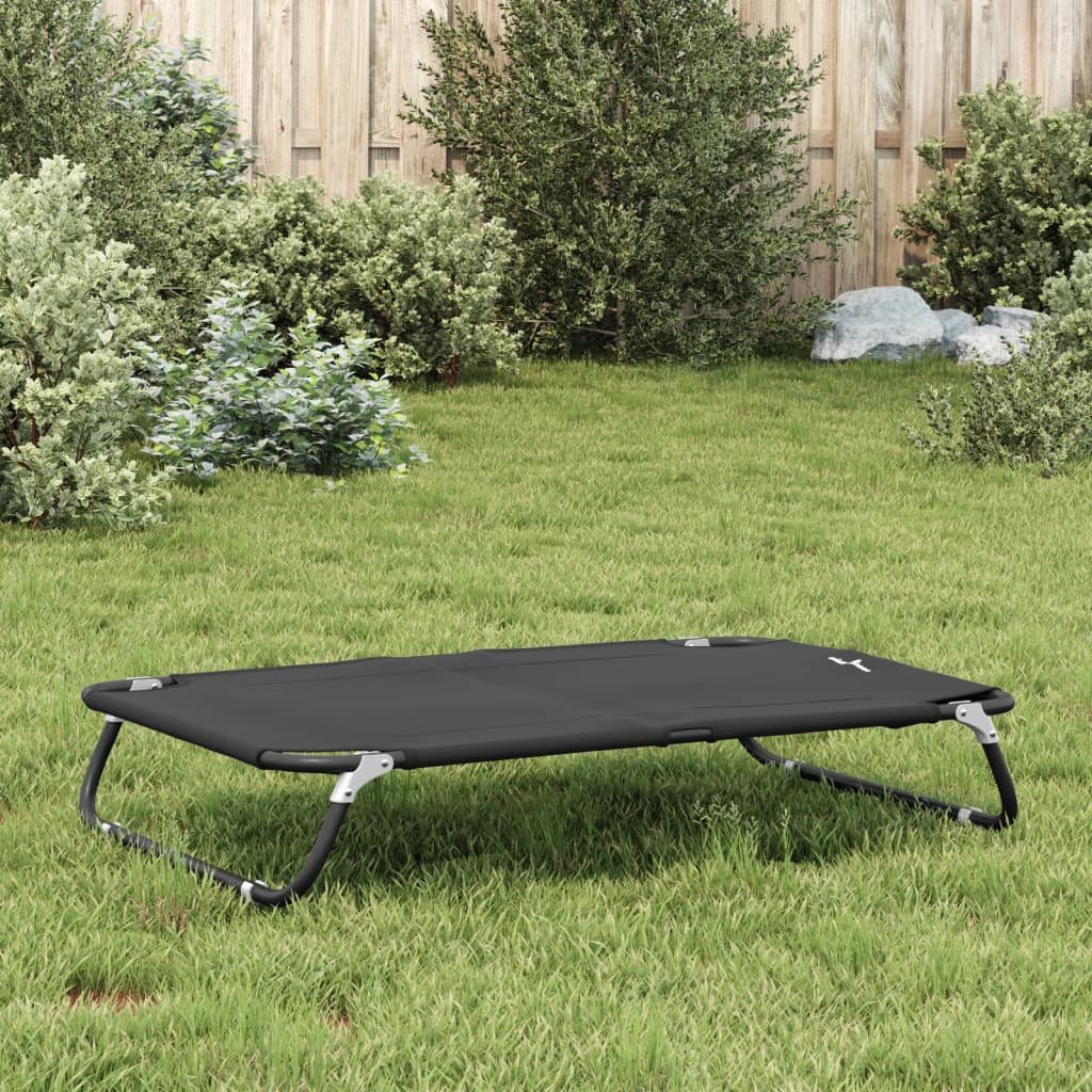 NNEVL Dog Bed Foldable Anthracite Oxford Fabric and Steel