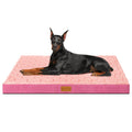 Patas Lague Orthopedic Jumbo Dog Bed for Extra Large Dogs 56X40 Waterproof Soft Comfortable Jumbo Dog Beds with Removable Washable Cover Egg Crate Foam Pet Bed Mat with Nonskid Bottom Pink