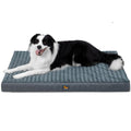 SOFTMATE Medium Dog Bed for Dogs up to 35 lbs with Orthopedic Foam Waterproof Cover Removable and Washable Cover Fluffy Dog Crate Bed with Non-Slip Bottom