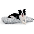 blunique Deluxe Dog Crate Bed for Medium Size Dog Washable Plush Dog Crate Pad for Dog Cages 4.5 inch Thickness Upgrade Dog Kennel Pad Fluffy Pet Sleeping Mat 35 x 23 inch Tie-Dye Gray