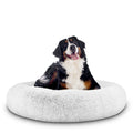 The Dog’s Bed Sound Sleep Donut Dog Bed Ice White XL Fur Calming Nest Bed Removable Cover Veterinary Approved