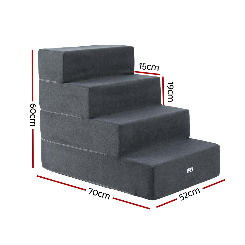 NNEDSZ Dog Ramp Foam Dog Cover Stairs Portable Cat Ladder For Sofa Bed 4 Steps