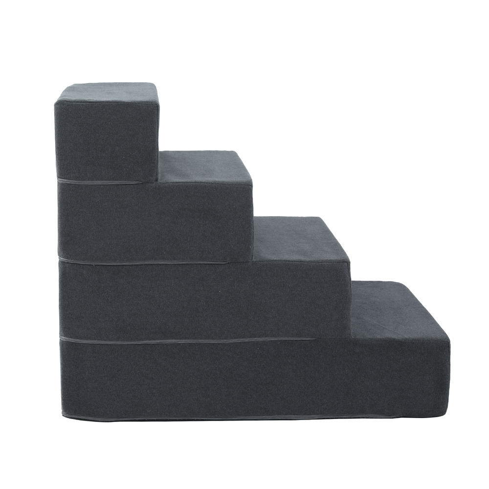 NNEDSZ Dog Ramp Foam Dog Cover Stairs Portable Cat Ladder For Sofa Bed 4 Steps