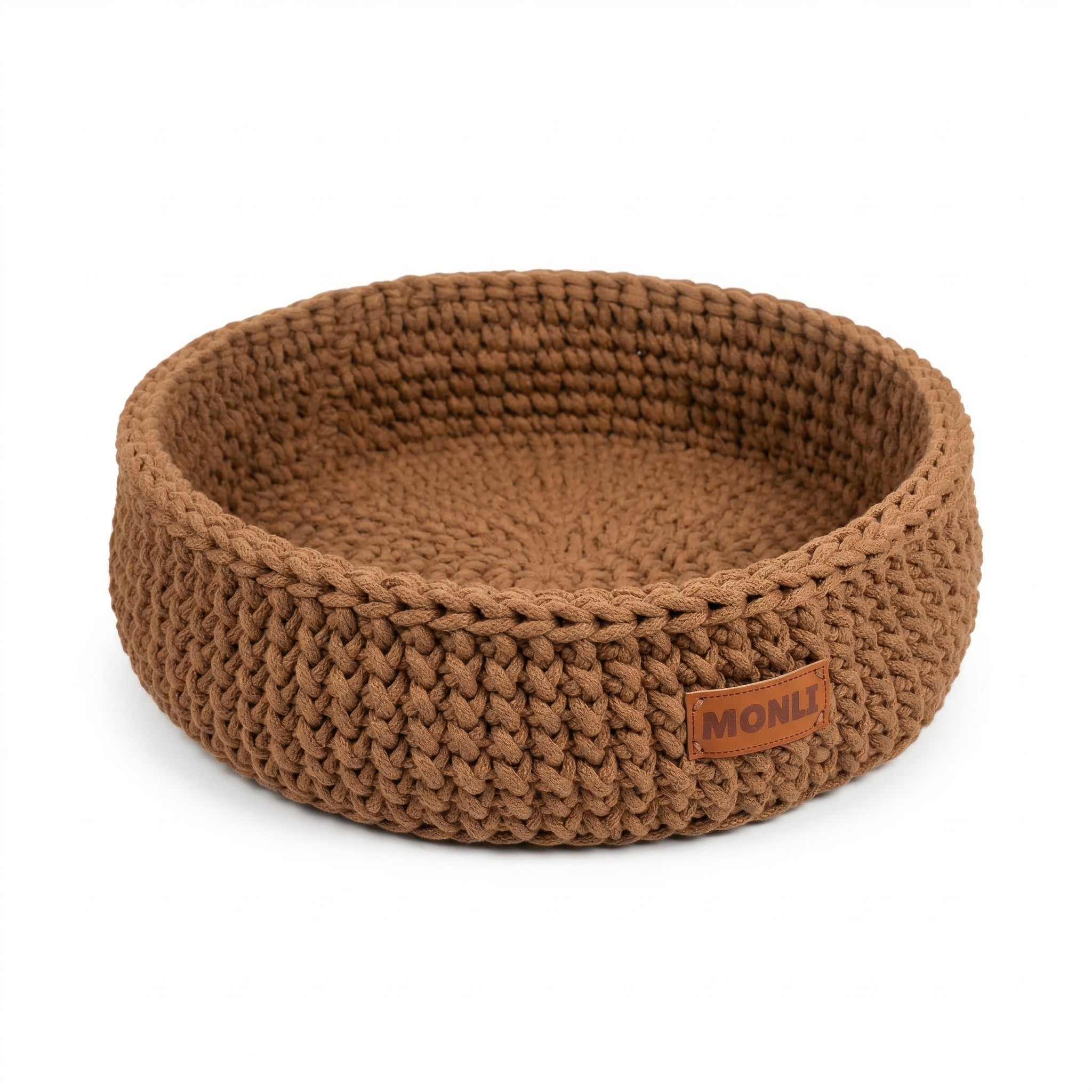 Handcrafted Cotton Pet Bed | Brown