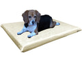 Dogbed4less Gel Memory Foam Dog Bed for Medium Large Pet with Waterproof Internal Cover Microsuede Khaki 34X27X3 Inches