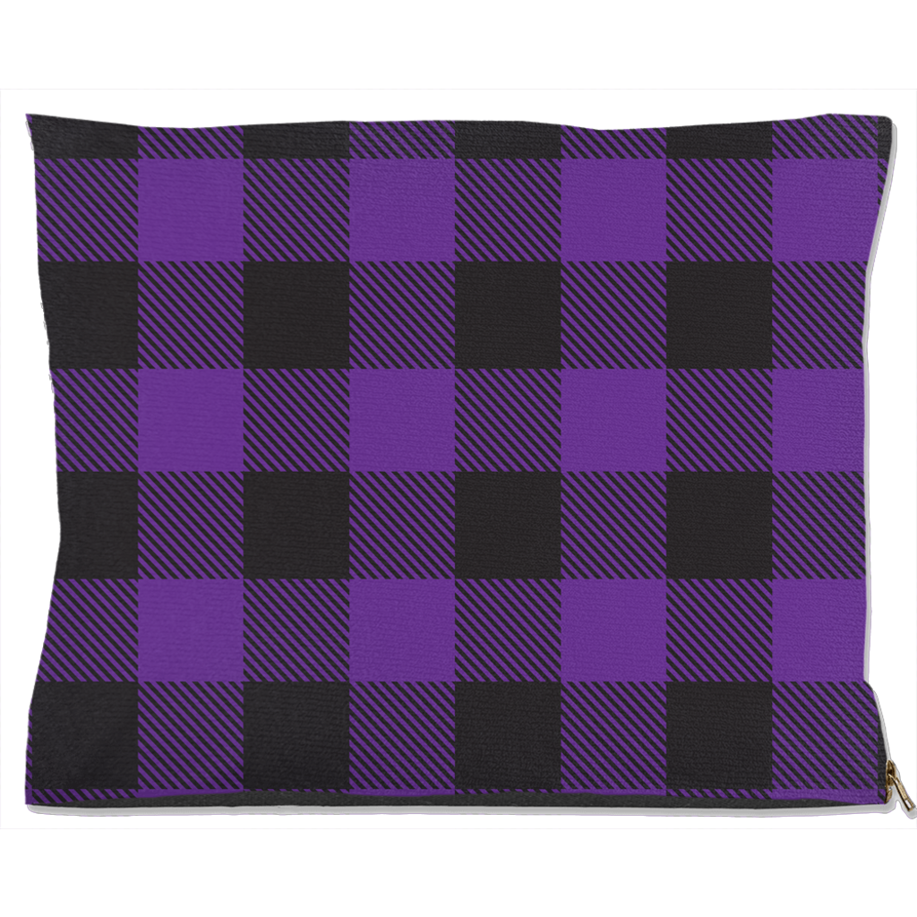 Buffalo Plaid Purple Dog Bed