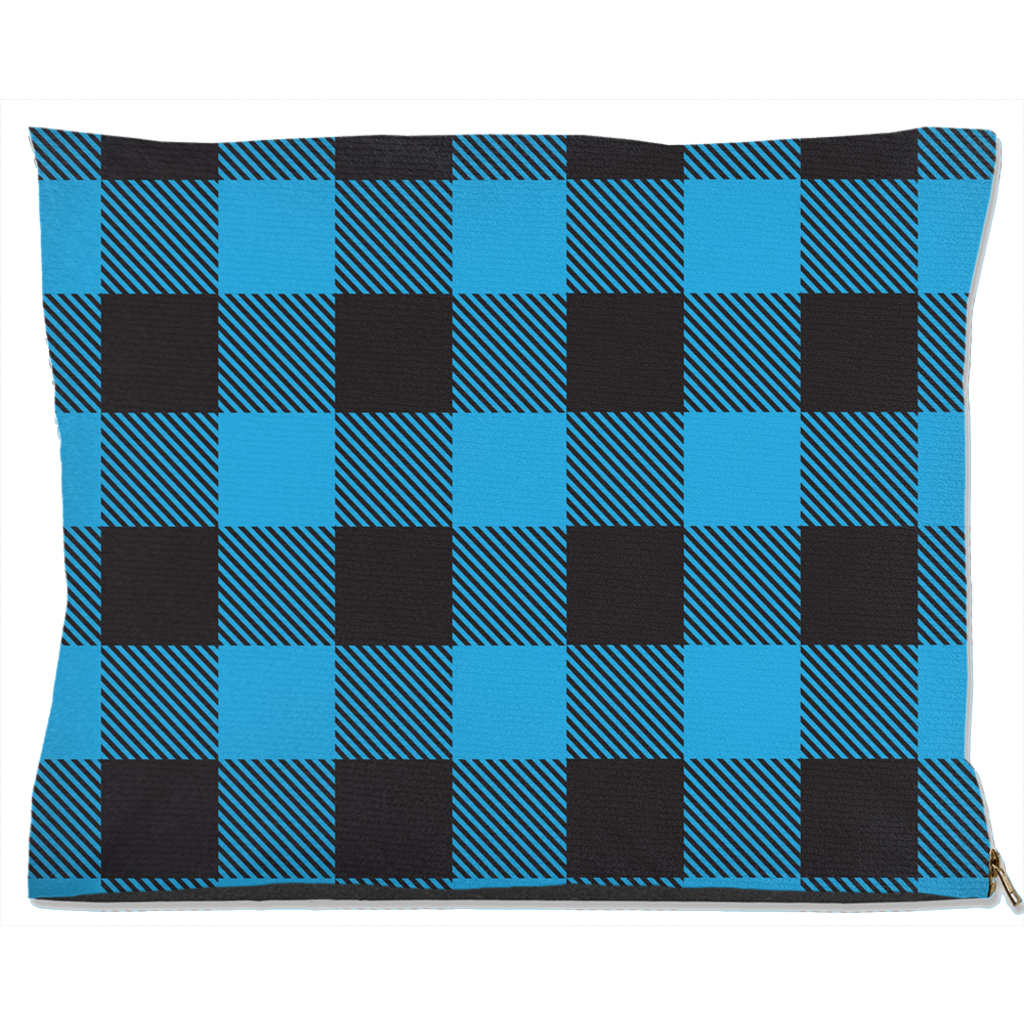 Buffalo Plaid Blue Dog Bed