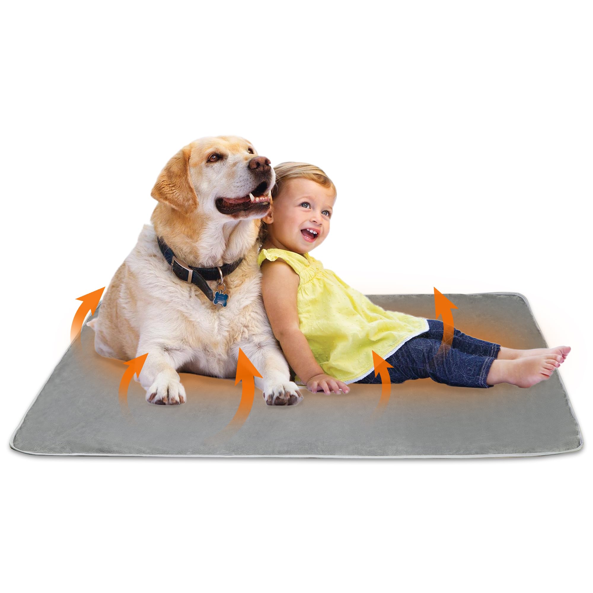 Leekalos Self Warming Pet Bed Mat Extra Warm Thermal Dog Crate Pad for Indoor Outdoor Pets Washable Kennel Mat for Dogs and Cats Both Cold and Warm Uses