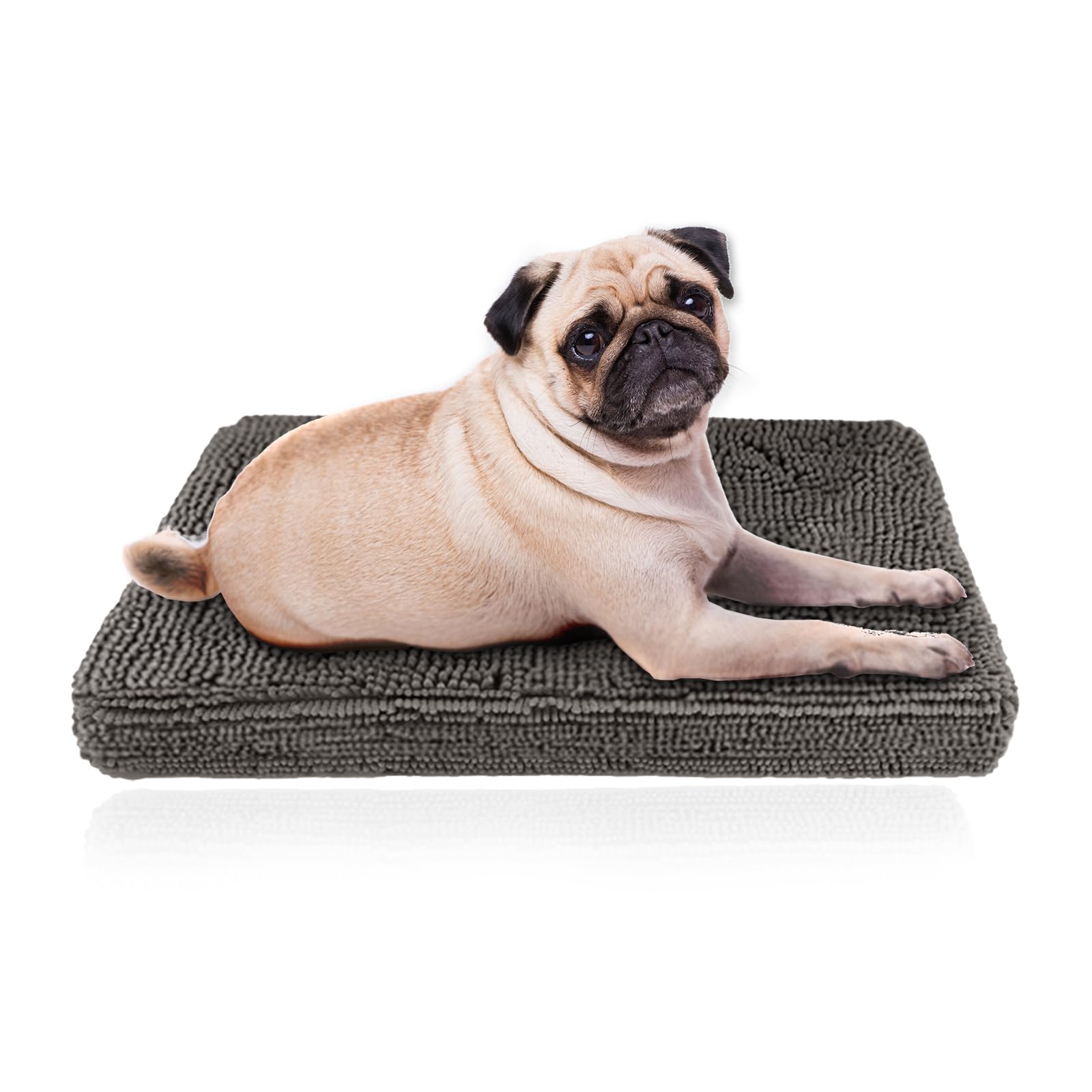 Muddy Mat® Dog Crate Bed mat Comfortable Dog Pillow Crate Bed for Large Medium Small Dogs and Cats Ultra Soft & Relaxing Washable & Dryer Safe Chenille Material – Medium (23"x36")