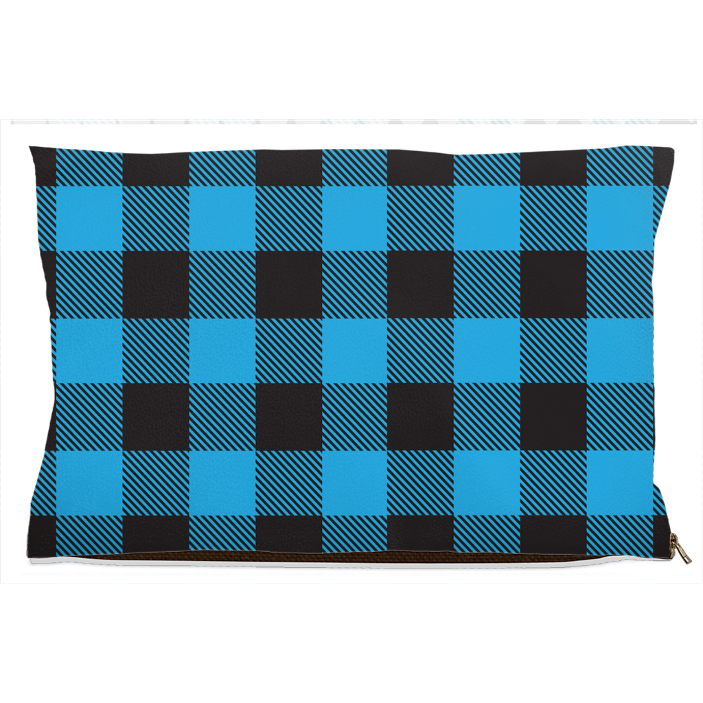 Buffalo Plaid Blue Dog Bed