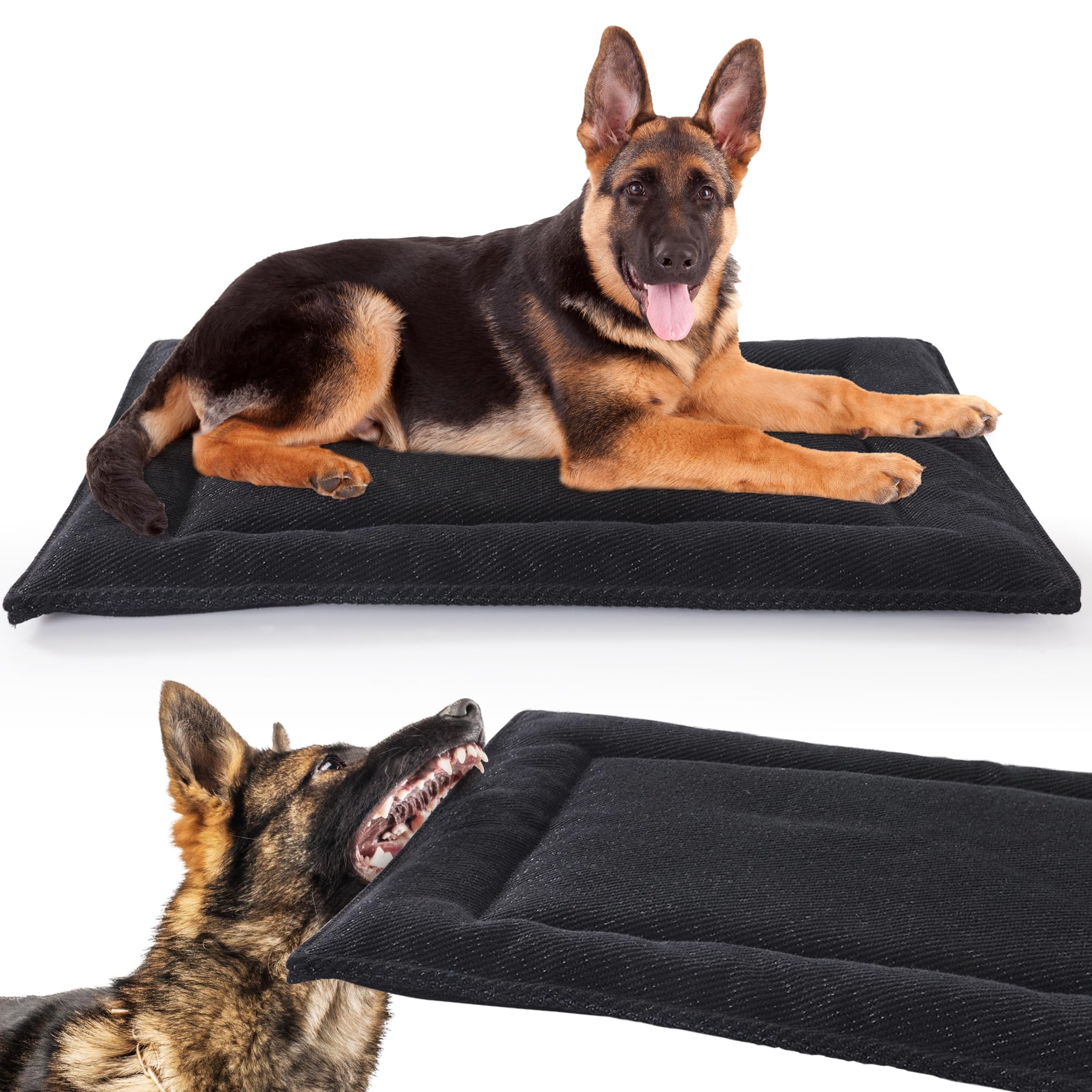 HOMBYS Chew Proof Dog Crate Pad Indestructible Dog Bed for Aggressive ChewersMachine Washable Waterproof Dog Crate MatDurable Puppy Pads & Kennel Pad (22"x35")