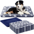 VitalCozy 4 Pcs Dog Bed Mat Dog Crate Pad Reversible Dog Crate Mat Machine Washable Dog Bed Pad Star Pet Sleeping Mat Kennel Bed Pad for Crate for Small Medium Large Dog (Blue 18 x 24 x 1.6 Inch)