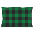 Buffalo Plaid Green Dog Bed