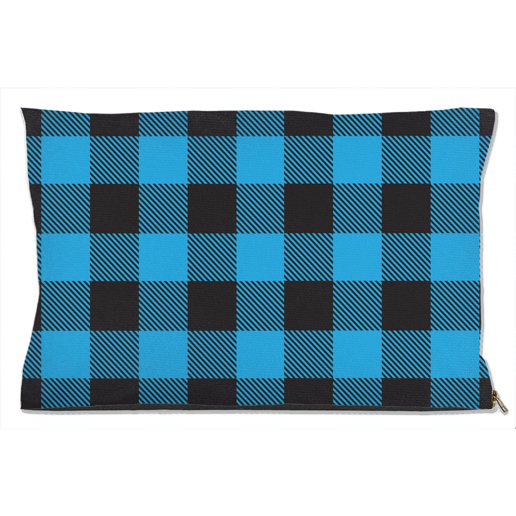 Buffalo Plaid Blue Dog Bed