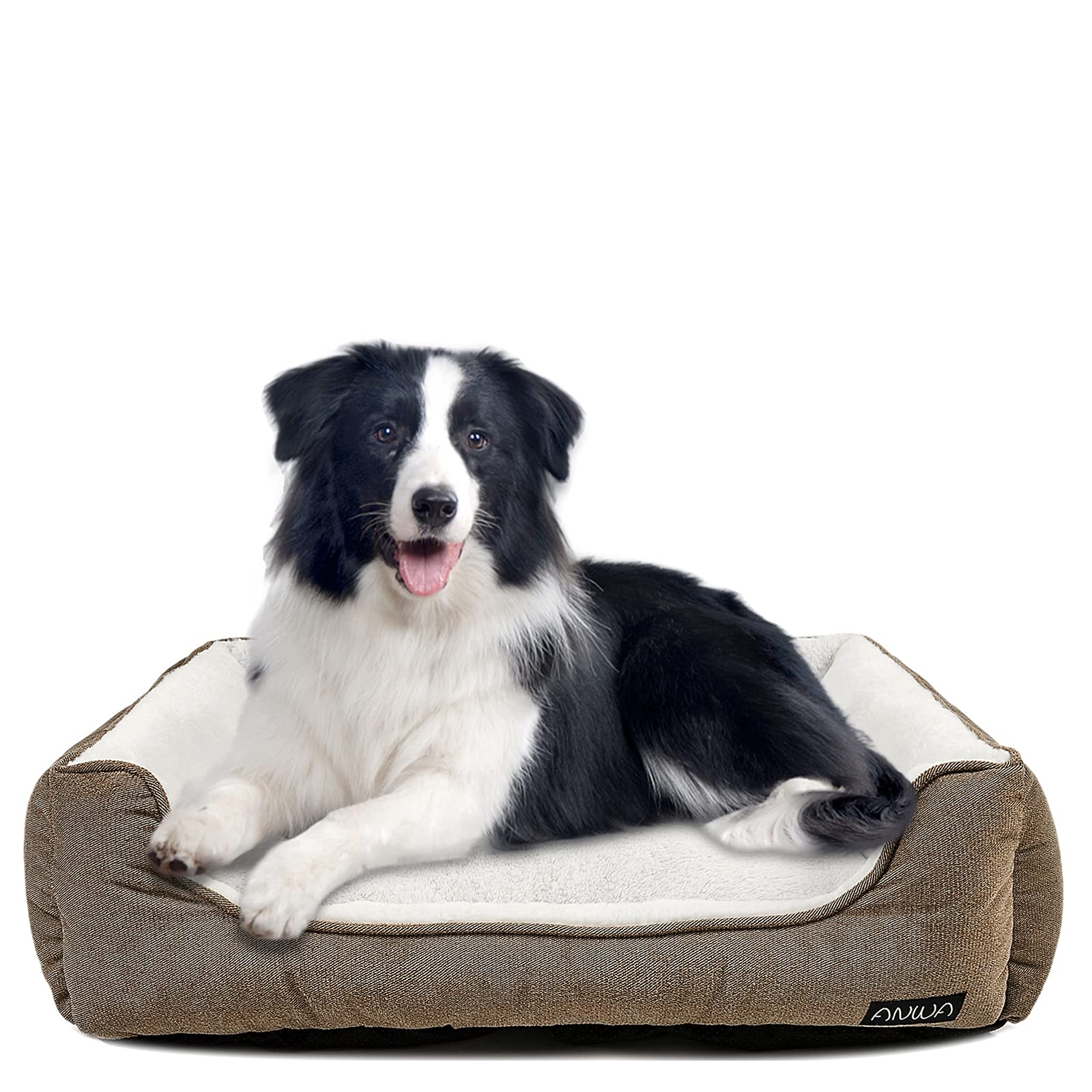 Durable Dog Bed Machine Washable Medium Dog Bed Square Comfortable Puppy Dog Bed Medium