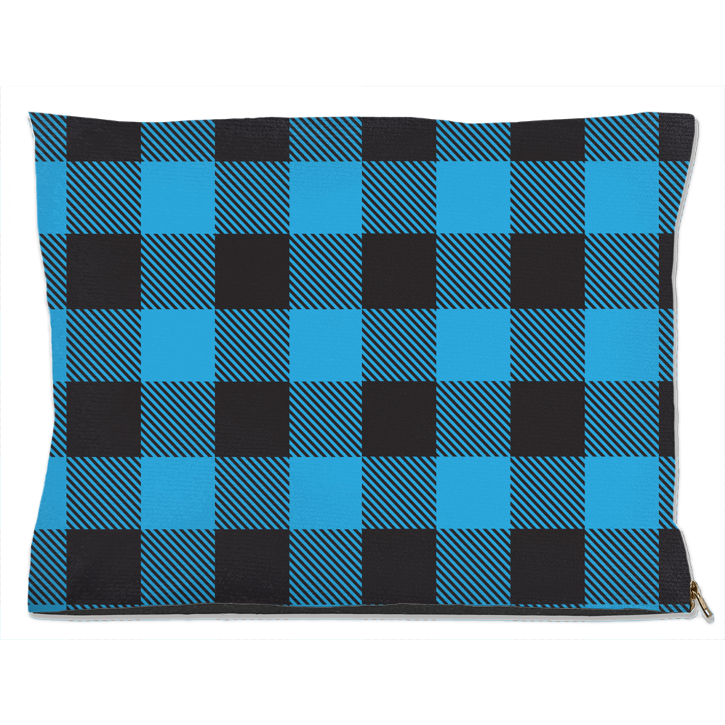 Buffalo Plaid Blue Dog Bed