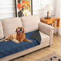 SUNNYTEX Waterproof & Reversible Dog Bed Cover Sofa Couch Cover Furniture Protector for Pets(30”*70”Blue+Grey)