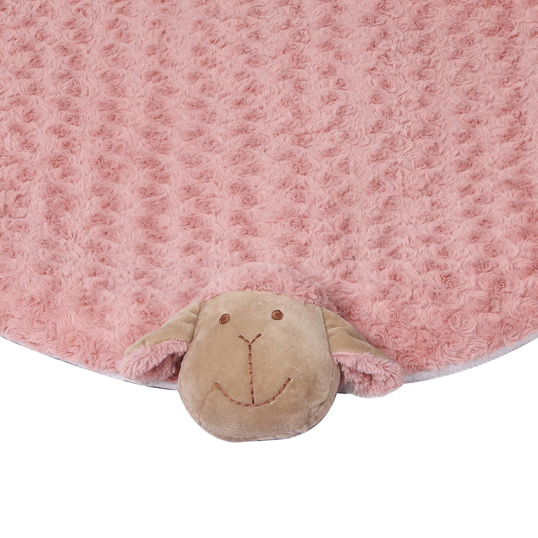NNEIDS PaWz Pet Bed Cat Calming Beds Dog Squeaky L Pink Large